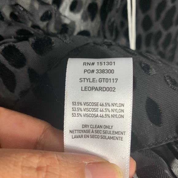 Good American Burnout Leopard Sheer Night Out Casual Top Size 4 - Picture 9 of 12